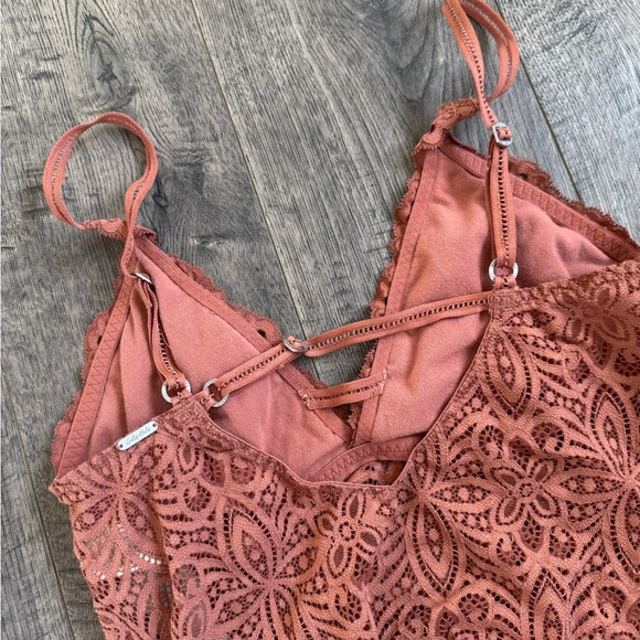 Gilly Hicks Lace Bodysuit in Terracotta - Picture 3 of 5